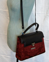 Load image into Gallery viewer, 4072  Kelly Bag /Red Silk Damask
