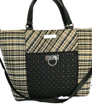 Load image into Gallery viewer, 3039- Tonal Check Tote