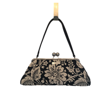 Load image into Gallery viewer, 4090  S   Black/ Cream Floral Damask