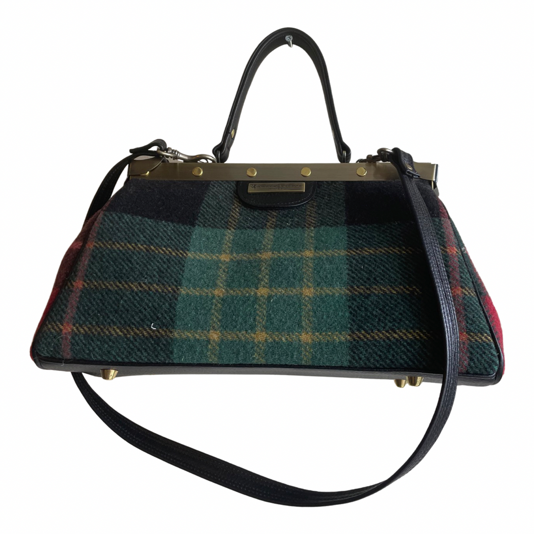 6004-L Dr. Bag /Vintage Plaid Blanket Bag